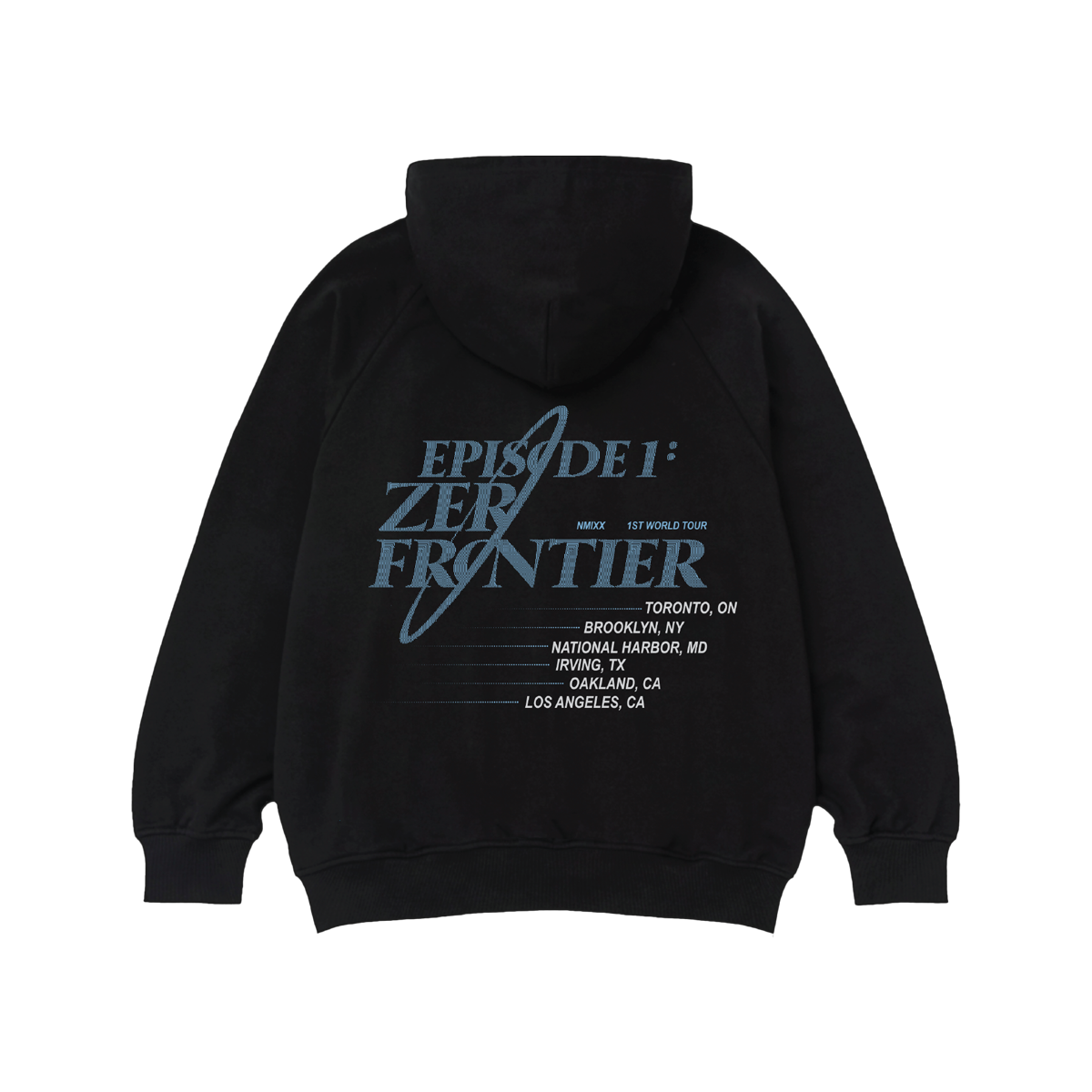BLACK HOOD ZIP-UP